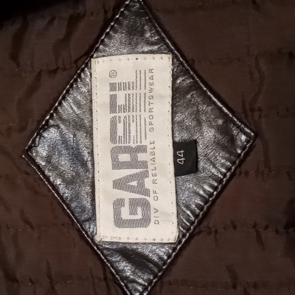 Garsel genuine leather bomber jacket. Quilted lining. Sz 44 - Picture 5 of 7